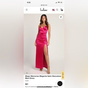 Lulus hot pink wedding guest dress